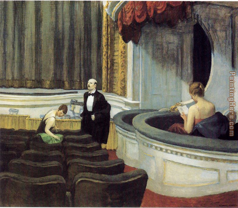 Two on the Aisle painting - Edward Hopper Two on the Aisle art painting